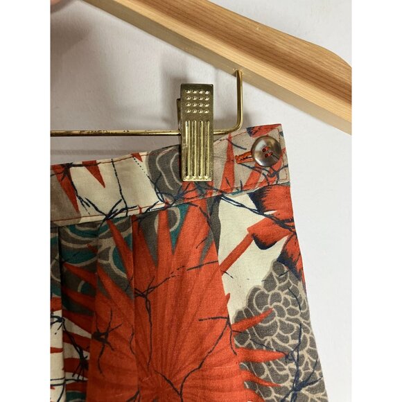 Vintage North Mountain Womens Midi Skirt Tropical Floral Fall Small 26" Waist - Picture 4 of 7